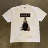 Camiseta Masculina de Algodão Puro Tamanho Plus Size Manga Curta Solta Confortável Casual Gola Redonda