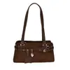 Bolsa de Braço de Luxo Feminina 2026 Novo Estilo Bolsa Baguete de Nicho de Luxo Leve Bolsa para o Dia a Dia Bolsa de Ombro Retro Fosca