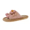 2026 Nuevas Pantuflas de Felpa de Algodón con Flores para Mujer, Uso en Casa, Suela Suave, Antideslizantes, Planas, Zapatos Cálidos, Pantuflas Casuales de Color Sólido