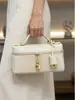 Nuevo Modelo 2025 Lp23 Bolsa Lonchera de Cuero Retro Gran Capacidad Casual Versátil Bolso de Hombro Cruzado Bolso Cuadrado Pequeño de Moda