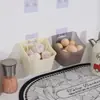 Estante de Almacenamiento de Cocina Multifuncional, Caja de Almacenamiento para Cebolla, Jengibre y Ajo, Cesta de Almacenamiento de Jengibre y Ajo Montada en la Pared, Solución de Almacenamiento sin Taladro
