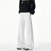 Pantalones de Chándal Grises Pesados Deconstruidos Americanos para Hombre Otoño Nueva Llegada Marca de Moda Rectos Sueltos Versátiles Casuales Pantalones Largos