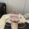 Bolso de hombro dulce con lazo estilo coreano para mujer, moda otoño 2026, bolso de mano moderno con ribete de encaje y bolso pequeño cruzado