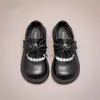 Zapatos de Cuero para Niñas 2026 Primavera y Otoño Estilo Nuevo Lazo Suela Suave Zapatos Casuales Versátiles y Elegantes Estilo Academia Británica Planos