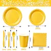 Platos de Papel Transfronterizos con Impresión de Color Sólido, Platos de Papel Estilo Moderno para Fiesta de Cumpleaños, Platos de Papel Desechables de Color Sólido Amazon con Borde de Encaje