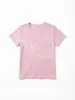 Camiseta para Niños Bebé Algodón Manga Corta Niños Niñas Color Sólido Cuello Redondo Superior Estampado de Logo Texto Estampado Camiseta Fábrica de Origen