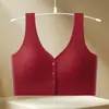 Sutiã feminino sem costura com fecho frontal e alças largas, alta elasticidade, confortável, respirável, suporte suave, push-up, anti-queda, design bonito nas costas