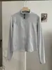 KEKEZOON Chaqueta Cardigan Corta de Cuello Alto con Cremallera Otoño Invierno Cepillado Adelgazante Manga Larga Top Liso 9389