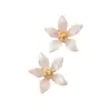 Brincos de Flor com Gotejamento de Óleo, Tendência de Moda de Venda Quente Transfronteiriça, Nicho, Adequados para Mulheres Usarem em Encontros Diários e Férias na Praia