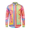 Camisa de Manga Larga Simple para Hombre Transfronteriza Camisa Hawaiana Primavera y Otoño Top con Estampado Digital 3D