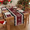 Conjunto de Toalha de Mesa Novo Transfronteiriço Decoração de Mesa para Feriado de Natal Conjunto de Bandeira de Mesa Jogos Americanos Bandeira de Mesa 2026 Amazon