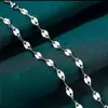 Colar de Prata Pura 999 para Mulheres, Corrente Caixa, Corrente Onda d'Água, Corrente Céu Estrelado, Corrente Cruz, Corrente de Clavícula, Corrente Estilo Alfinete, Direto do Fabricante