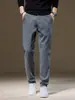 Novidade de Outono Calças Casuais Masculinas Tendência Slim Fit Versátil Perna Reta Pequena Leve Business Casual Calças Masculinas