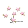 Pingente Colorido de Aço Inoxidável 18K Lua Estrela Cruz para DIY Colar Pulseira Acessórios de Pingente Joias