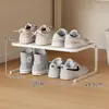 Zapatero bajo cama, estante para zapatos, estante de capas, estante divisor de zapatero, solución de almacenamiento de zapatos, soporte de zapatos de doble capa bajo la cama para dormitorio