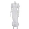 Elegante Vestido de Estilo para Viajar para Mujer, Bestseller de Otoño, Cuello Solapa, Mangas Abullonadas, Cintura Alta, Ajustado, Estampado Floral, Vestido Largo
