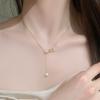 Nuevo collar original de plata s925 con cuentas de flujo y serpiente espiritual, collar de perlas de serpiente del zodiaco, cadena de clavícula de nicho, regalo de este año.
