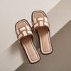Pantuflas de Moda para Mujer Verano Zapatos de Playa Antideslizantes Nuevas Planas para Casa Interior Sandalias Casuales Zapatos de Mujer