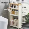 Estante Angosto de 10 cm para Almacenamiento Detrás de la Puerta del Baño, Gabinete para Espacio del Inodoro, Carrito Pequeño de Pie, Estante para Grietas del Baño, Solución de Almacenamiento