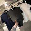 ¡Lujo ligero italiano! ¡Algodón mercerizado de caballo de verano! Camiseta de manga corta transpirable con absorción de humedad y tecnología de amoníaco líquido para hombre