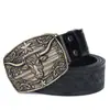 Cinturón Vaquero Occidental Transfronterizo, Estilo Nuevo con Hebilla Grande de Cabeza de Toro, Cinturón de Moda Juvenil, Cinturón para Ropa Exterior Estilo Callejero Americano