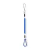Cuerda anti-pérdida al por mayor en stock con cable de acero, correa de mano retráctil automática para pesca con hebilla colgante, disponible en varios colores y longitudes