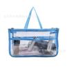 Bolsa de tocador transparente de EVA con doble cremallera, de alta venta, multifuncional, impermeable, bolso mediano, bolsa para cosméticos, bolsa de cosméticos