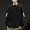 Nueva Camiseta de Manga Larga con Cuello Redondo para Primavera y Otoño 2025, Sudadera Gruesa Versátil de Moda, Camiseta Básica Unisex