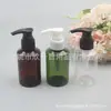 Botella bomba verde-marrón, 100 ml, con bomba de rosca, adecuada para gel de ducha, champú, jabón de manos y limpiador facial