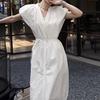 Fabricante de Vestidos Blancos de Alta Gama Estilo Europeo Elegante Maduro Diseñador Francés Vestido Largo para Mujer Verano 2026 Nuevo Modelo