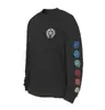 Versión Correcta de 25S Marca de Moda Corazón Cromado Algodón Puro de Doble Hilo de Alta Calidad Camiseta de Manga Larga Estampada para Hombre y Mujer