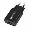 Carregador Padrão Europeu Qualcomm Qc3.0 Certificado CE Carregador Rápido Adaptador para Celular Qc3.0 Cabeça de Carregamento 18W Padrão Europeu