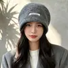 2026 Estilo Coreano Novo Estilo Adesivo Original Novo Estilo Chapéu de Tricô para Emagrecer o Rosto Doce Estilo de Rua Quente Versátil Chapéu de Tricô