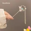Esmalte de Color y Fragancia Nacional Estilo Nacional Flor de Peonía Horquilla en Forma de U Nuevo Chinoiserie Estilo Antiguo Pinza para el Cabello Elegante de Gama Alta Tocado