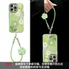 Cordón de Flor con Pintura al Óleo Adecuado para Funda de Teléfono Serie Apple 17 iPhone 15 Pro Max Hilo de Pluma 16 Primavera Verano 14 Para Mujer