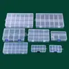 Caja de Almacenamiento con Inserto Extraíble Caja de Plástico PP Transparente Accesorios DIY para Uñas Caja de Cosméticos Caja de Almacenamiento de Escritorio
