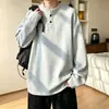 Camisa POLO Pesada Edición Estudiante 2026, Marca de Moda, Nuevo Estilo Primavera y Otoño, Camiseta Henley de Manga Larga para Hombre, Sudadera, Capa Base