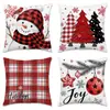 Navidad Roja Muñeco de Nieve Estilo Granja Navidad Sofá Decoración del Hogar Cojín Respaldo Cama Almohada Grande Venta al por Mayor