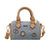 Bolsa Infantil 2026 Nova Moda Meninas Princesa Gato Jeans Bolsa de Ombro Meninas Moedeiro Cilíndrico Bolsa Transversal