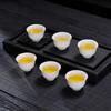 Xícaras de Chá de Porcelana Branca Feitas de Jade Gordura de Ovelha, Xícaras Individuais Pequenas de Cerâmica para Degustação de Chá, Conjunto de 6, Estilo Dehua para Receber Convidados, Novo Estilo Chinês