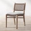 Mesa e Cadeira de Teca para Exterior Jardim Pousada Madeira Maciça Cadeira de Rattan Pátio Villa Externa Mesa Longa Impermeável Protetor Solar Mesa e Cadeira para Exterior