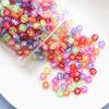 4*7mm acrílico agujero recto redondo plano letras inglesas cuentas sueltas DIY ensartar cuentas pulsera de plástico pendientes accesorios