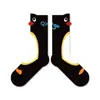 Calcetines de Otoño e Invierno de Pingüino Pequeño de Media Pantorrilla Ins de Moda Dibujos Animados Lindos Originales Versátiles Calcetines Simples para Mujer Estudiante Deportivos