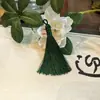 Directo de fábrica 8CM borla corta y gruesa con púas colgante antiguo Hanfu marcapáginas estilo chino anillo de tracción accesorios de borla