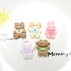 Babero de dibujos animados de animales para bebé, crema, pegamento, bricolaje, funda para teléfono móvil, material de resina, accesorios, horquilla, material para el titular, bolsa