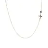 Moda Joyería Europea y Americana Personalidad Colgante Cruzado Collar Cadena Clavícula Ojo Maligno Goteo de Aceite Simple para Mujeres