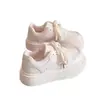 Zapatillas blancas de suela gruesa estilo coreano para mujer, populares 2026 nueva temporada primavera/verano, deportivas casual que aumentan la altura