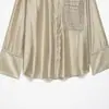 Ropa de Mujer 2026 Verano Nuevo Estilo Europeo y Americano Moda Versátil Bolsillo Bordado Camisa de Manga Larga 4786026