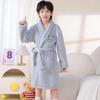 Camisón grueso para niños, bata de baño de franela de otoño e invierno para niños, pijama cálido de forro polar coral para niños grandes, ropa para el hogar