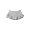 Sudadera gris falda midi falda plisada ajustada estilo nuevo académica americana petite chica popular falda corta casual lana para mujer